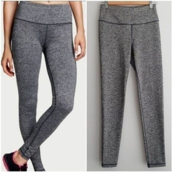 VICTORIA'S SECRET Sport KNOCKOUT Heather Grey Tights Workout Leggings Sz S - Picture 1 of 14